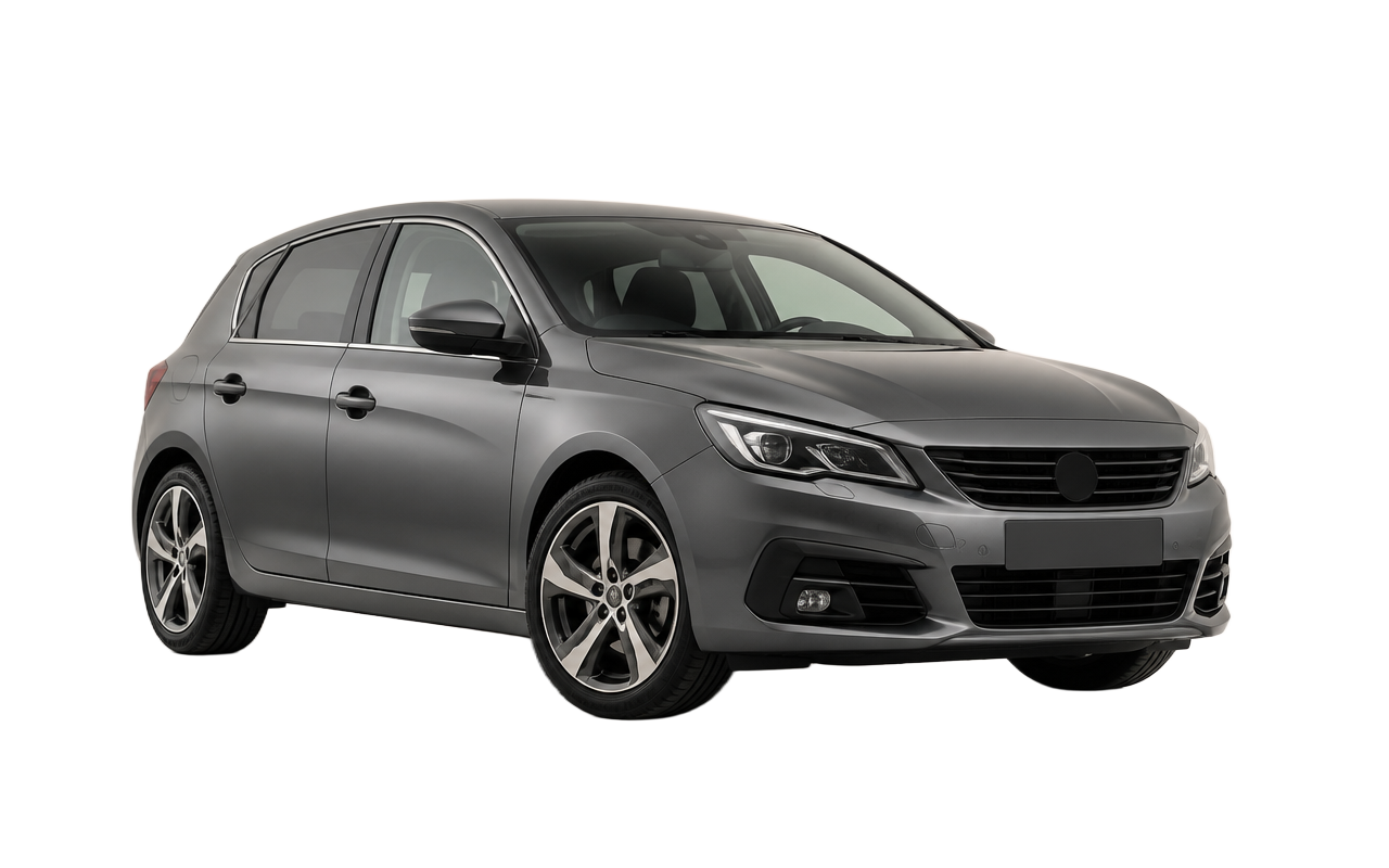 Peugeot 308 grise présentée dans l'aperçu Mazelio